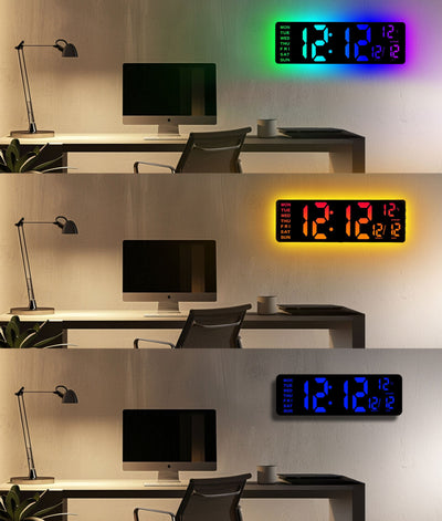 16.5" Large Digital Wall Clock with Remote Control