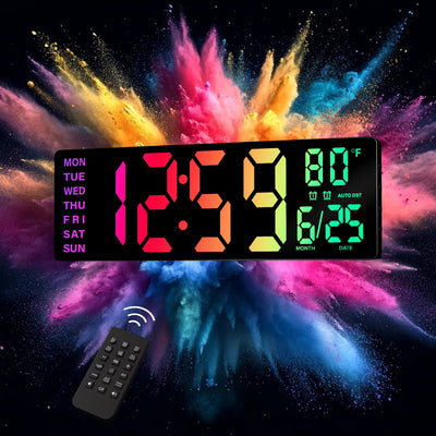 16.5" Large Digital Wall Clock with Remote Control
